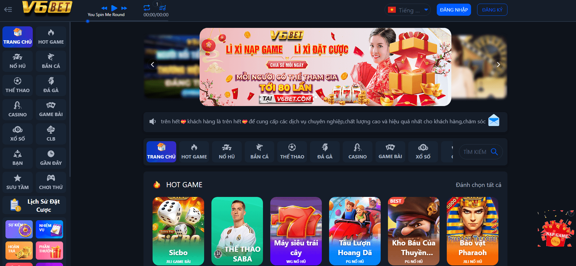 V6 Bet đang làm mưa làm gió thị trường cá cược gần đây