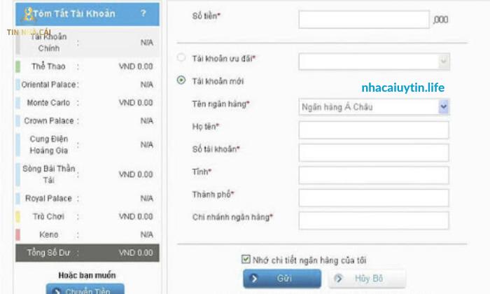 Các bước rút tiền từ Fun88 về tài ngân hàng chi tiết