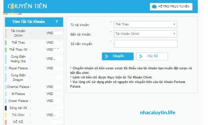 Rút tiền từ fun88