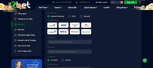 Cách nạp tiền qua pay win chi tiết
