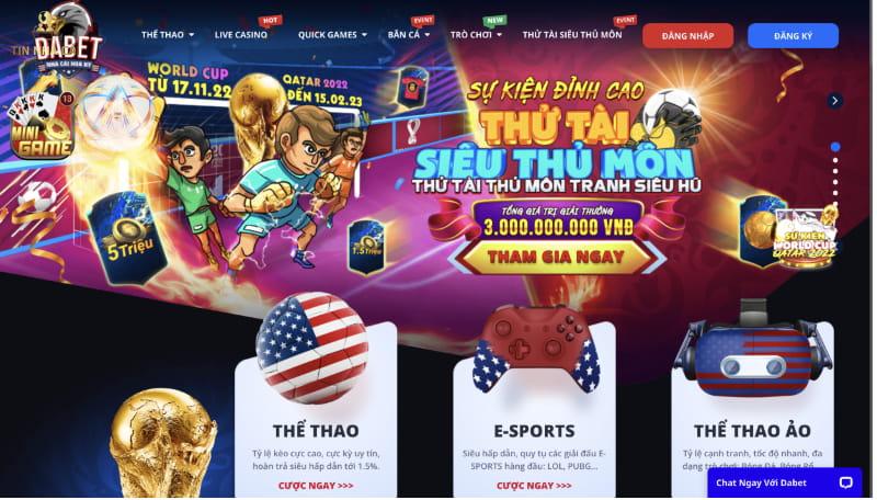 Dabet - Nhà cái cá cược uy tín, đẳng cấp đến từ Hoa Kỳ 7 Dabet - Nhà cái cá cược uy tín hàng đầu đến từ Hoa Kỳ