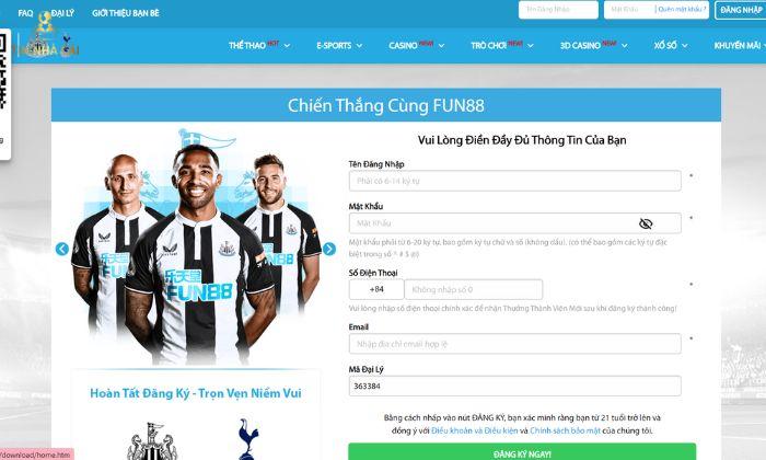 Hướng Dẫn Cách Đăng Ký Fun88 Chi Tiết Từ A->Z 6 đăng ký fun88