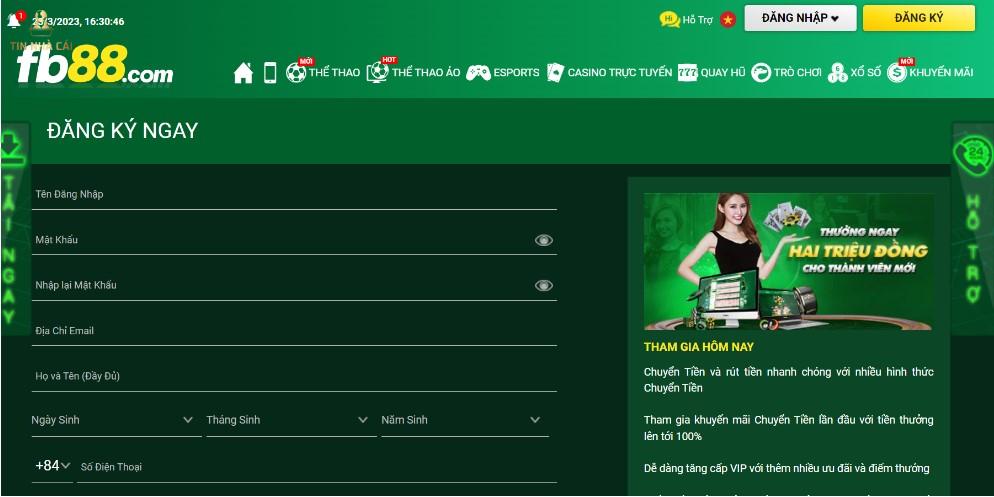 FB88 - Địa chỉ cá cược hot nhất đến từ châu Âu 23 Hướng dẫn đăng ký FB88 cho người chơi mới
