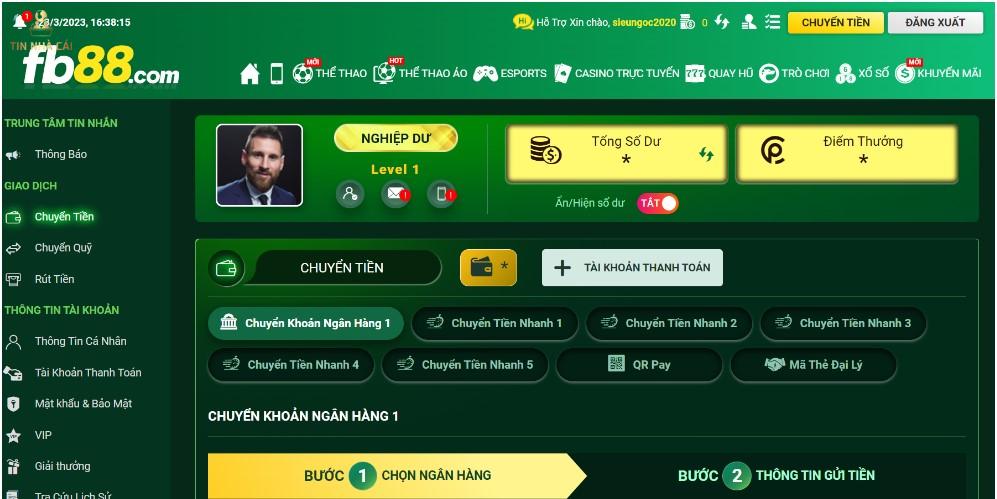 FB88 - Địa chỉ cá cược hot nhất đến từ châu Âu 24 Hướng dẫn nạp tiền tại FB88