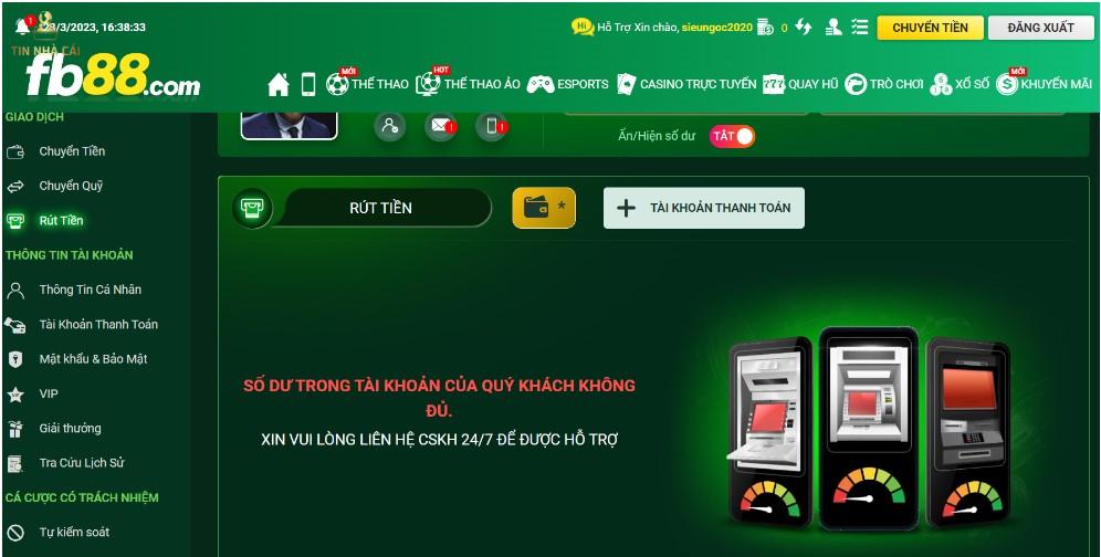 FB88 - Địa chỉ cá cược hot nhất đến từ châu Âu 25 Hướng dẫn rút tiền FB88 chính xác nhất