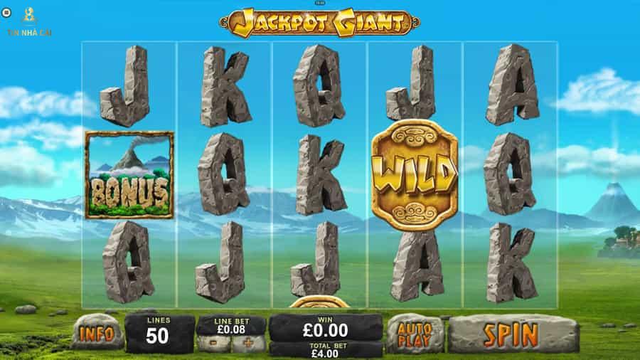 Màn hình giao diện chính của Jackpot Giant