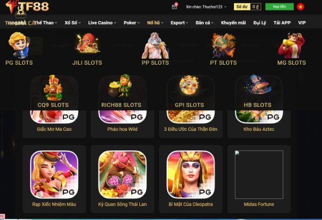 Tìm hiểu nhà cái cá cược hàng đầu Việt Nam - TF88 từ A - Z 39 Hàng loạt game Nổ hũ mới nhất trên thị trường có tại TF88