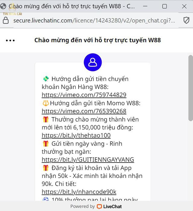 W88 - "Ông trùm" của ngành giải trí cá cược online 26 Liên hệ với nhân viên của nhà cái W88 vô cùng nhanh chóng
