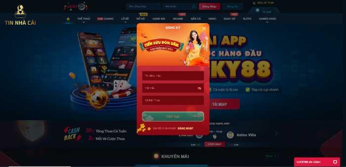 Lucky88 - Nhà cái cá cược online đảm bảo uy tín và minh bạch 8 Thao tác đăng ký vào nhà cái Lucky88 thực hiện đơn giản