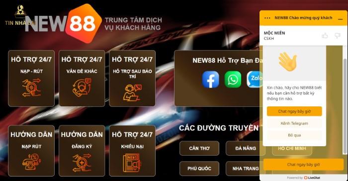 New88 - Thế giới giải trí thực thụ với tiền thưởng khủng 28 New88 sẵn sàng hỗ trợ người chơi bất cứ lúc nào
