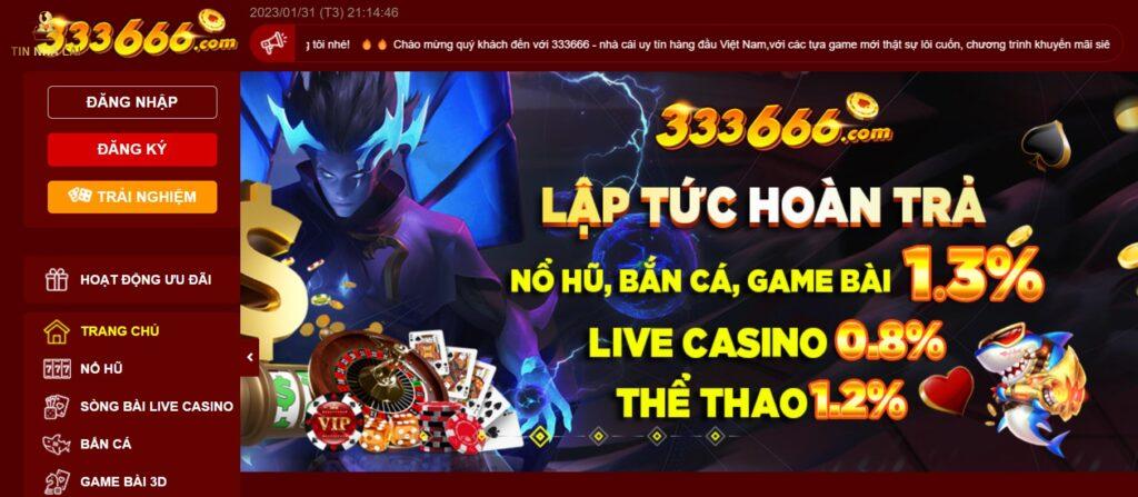 333666 - Nhà cái đẳng cấp thưởng khủng mọi thành viên 7 nhà cái uy tín 333666