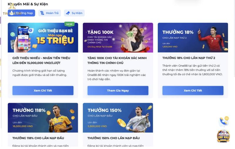 Nhà cái sở hữu nhiều khuyến mãi hấp dẫn 