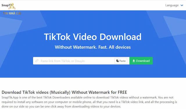Snaptik Là Gì? 2+ Cách Tải Video Tiktok Không Có Logo Từ Snaptik 9 Snaptik hỗ trợ tính năng tải video thông qua máy tính