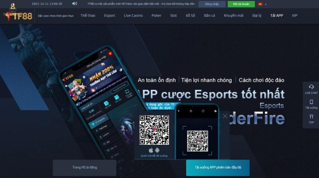 Tìm hiểu nhà cái cá cược hàng đầu Việt Nam - TF88 từ A - Z 29 Truy cập vào nhà cái TF88 thông qua app TF88 trên điện thoại