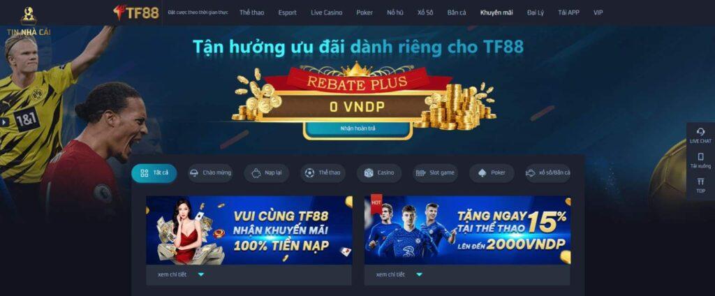 Tìm hiểu nhà cái cá cược hàng đầu Việt Nam - TF88 từ A - Z 33 Khuyến mãi cực kỳ hấp dẫn tại nhà cái TF88