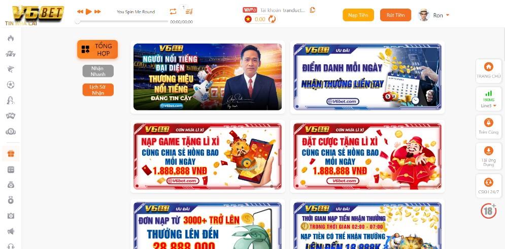 V6bet - Nhà cái trực tuyến đẳng cấp nhất mọi thời đại 13 Khuyến mãi V6bet có gì hấp dẫn?