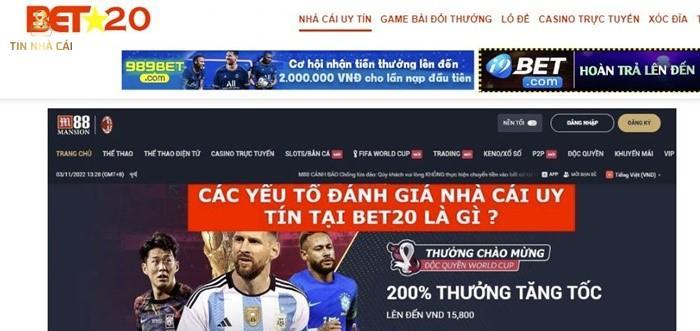 Đánh giá chung về Nhà cái uy tín 20vui