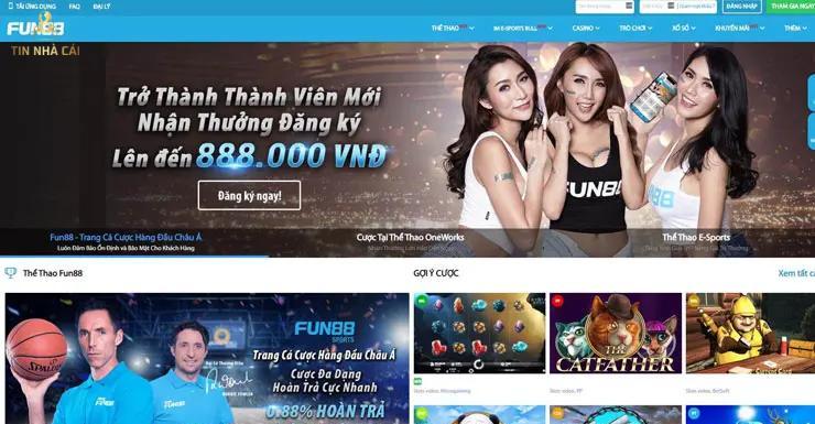 Fun88 - Cổng game cá cược thể thao yêu thích